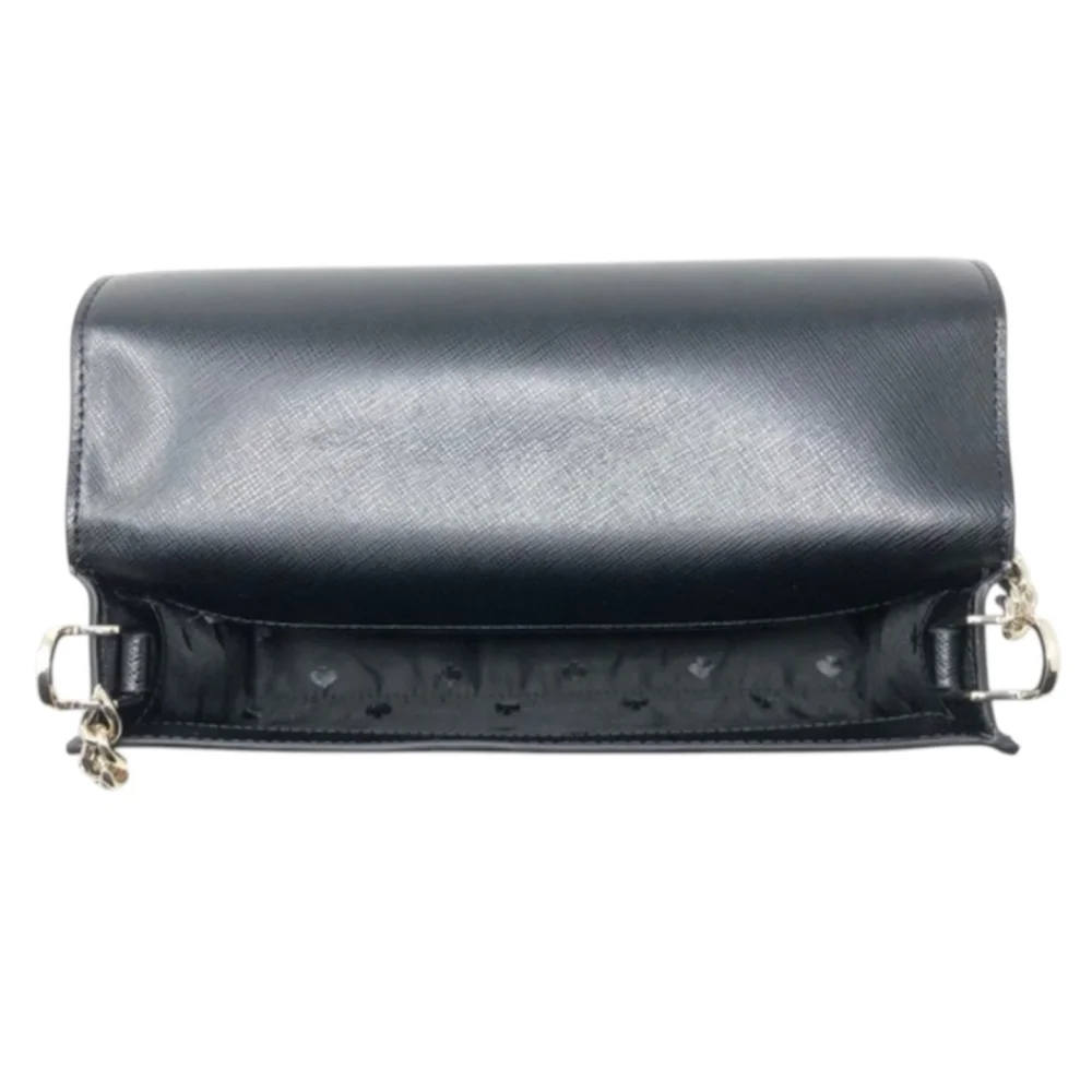 Kate Spade ♠️ New York| Black Floral Staci Sailin Leather Crossbody Bag
